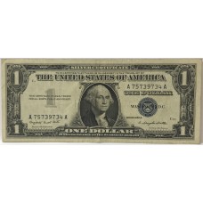 UNITED STATES OF AMERICA 1957 . ONE 1 DOLLAR BANKNOTE . SERIES A